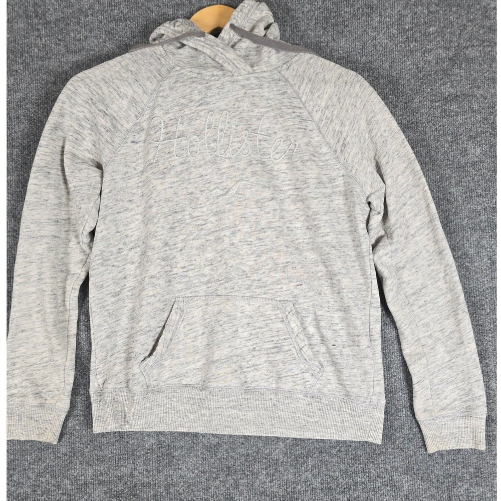 Hollister California Gray Heathered Hoodie Sweatshirt‎ Womens Size M